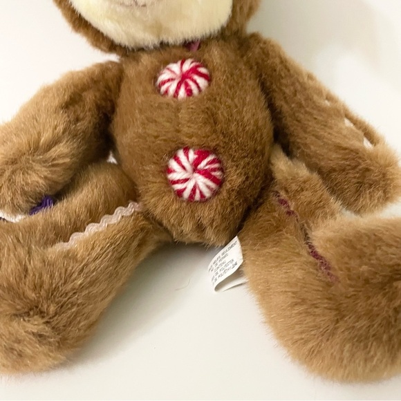 Russ Berrie Cookie Gingerbread Teddy Bear Plush Christmas Stuffed Animal - Picture 4 of 16